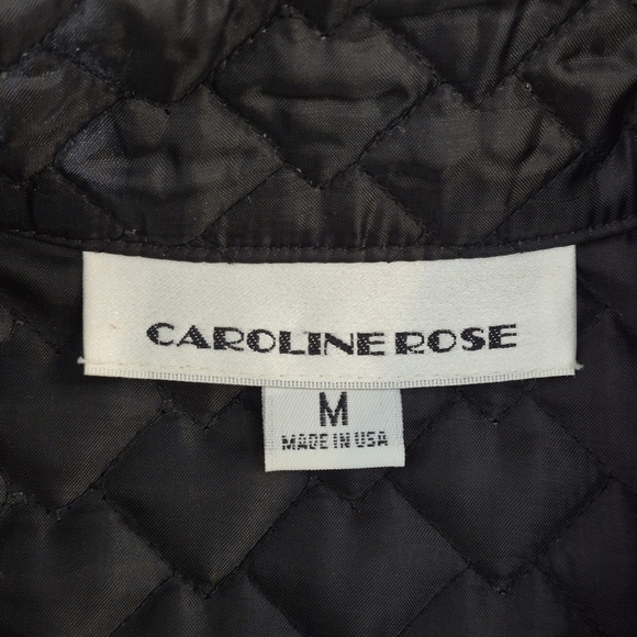 Caroline Rose Multicolor Quilted Zip Front Oversized Vest w/ Pockets - Size M - Picture 8 of 9